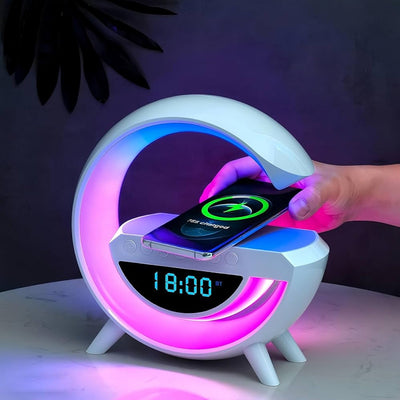 PremiumAV G Lamp Speaker - 3-in-1 Bluetooth Speaker with Fast Wireless Charging (1 Pc)