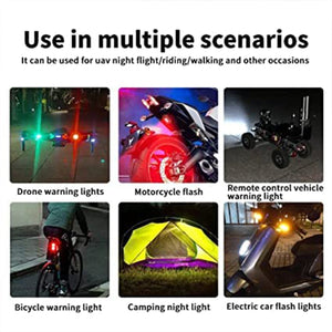 PremiumAV Mini LED Strobe Lights, Waterproof Lights, Lightweight RGB LED Lights Drone Strobe Lights Veicle Anti-Collision Strobe Light Bike Motocycle  - PremiumAV