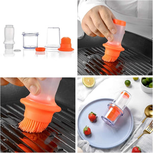 PremiumAV 2 in 1 Portable Silicone Oil Bottle Brush with Lid (1 Set)  - PremiumAV