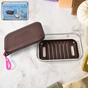 PremiumAV PremiumAV Bathroom & Travel Plastic Soap Box with Lid (1 Pc) –  