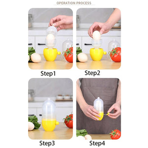 PremiumAV MANUAL EGG PULLER SCRAMBLER HOUSEHOLD WHITE EGG YOLK MIXER KITCHEN TOOL MIX MANUAL SCRAMBLER CONVENIENT WITHOUT BREAKING EGGS.  - PremiumAV