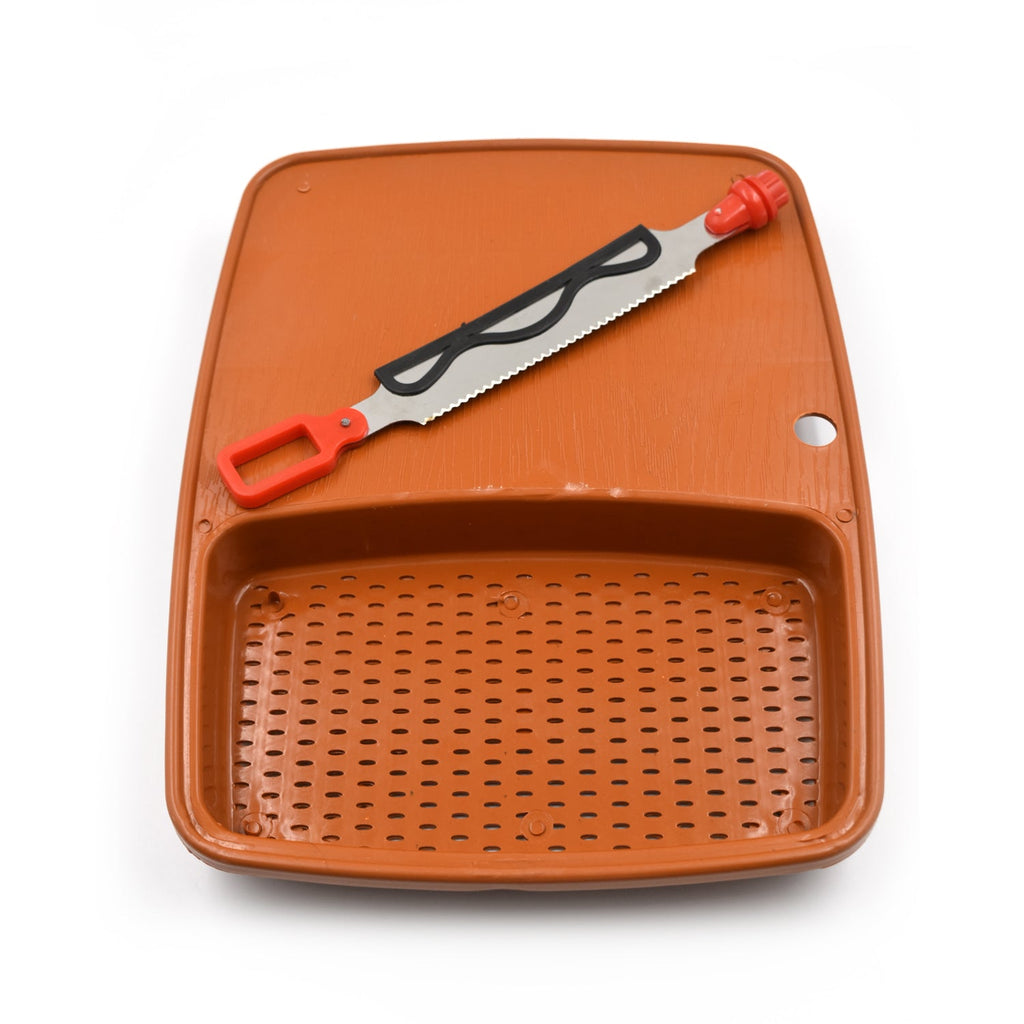 PremiumAV PremiumAV Cut & Wash Box & Tray – Versatile Kitchen Tool for Fruits & Vegetables –  