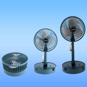Adjustable Portable Desktop Fan - Telescopic Silent Personal Cooling for Office & Travel (Battery Not Include)