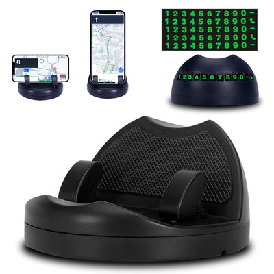 PremiumAV 2 in 1 Car Anti-Slip Mat, Phone Holder Non Slip Sticky Phone Mount Holder (1 Set)