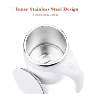PremiumAV Stirring Coffee Mug | Magnetic Stirring Coffee Cup | Stainless Steel Mug for Milk | Travel Mixing Cup | Self Stirring Coffee Mug, Suitable f  - PremiumAV