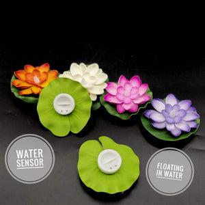 PremiumAV PremiumAV Water Floating Smokeless Candles & Lotus Flowers Sensor Led TeaLight for Outdoor and Indoor Decoration - Pack of 6 Candle (Pack of 6) –  