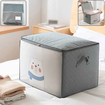 Clothes Storage Bag with Zipper & Handles