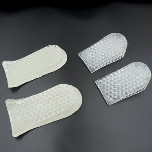 PremiumAV 2 Pairs Heel Lift Inserts Height Increase Insole Invisible Heightening Insole Sillicone 3-Layer Heel Support Insoles Height-Adjustable Shoe  - PremiumAV