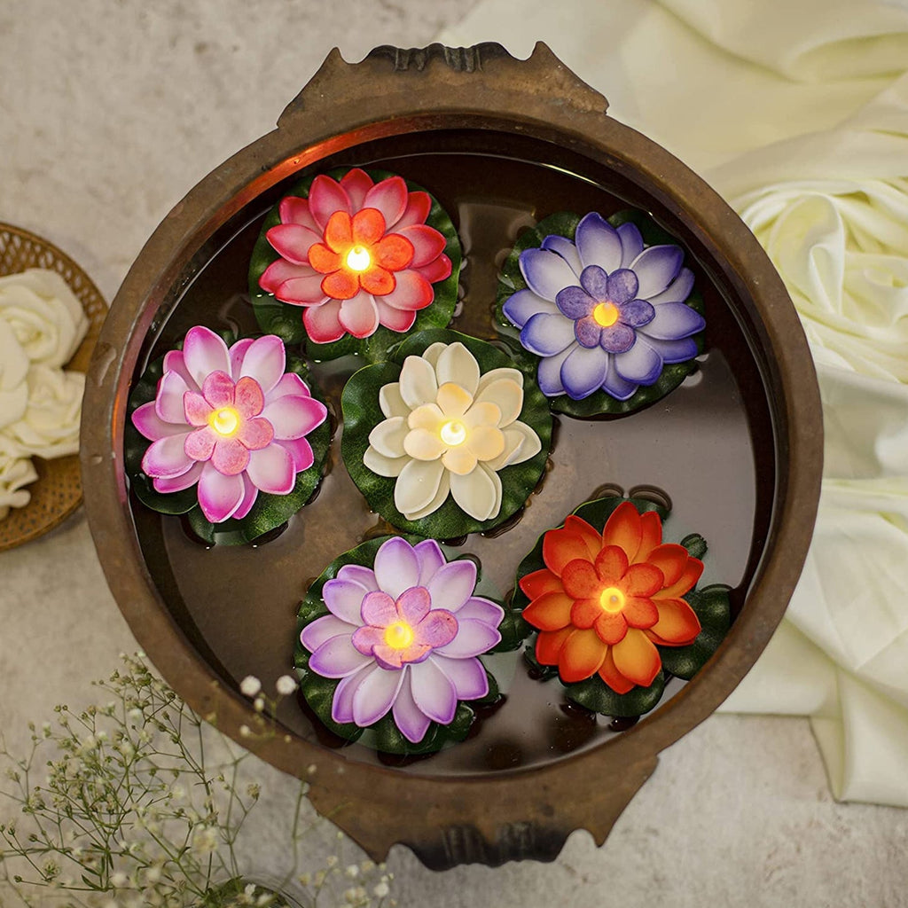PremiumAV PremiumAV Smokeless LED Lotus Candles (2 Pc): Indoor/Outdoor Décor –  