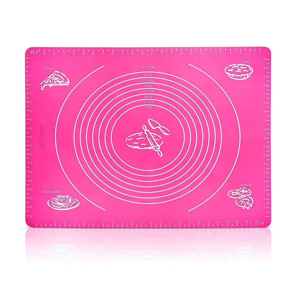 Silicone baking mat for rolling dough, fondant, and chapati