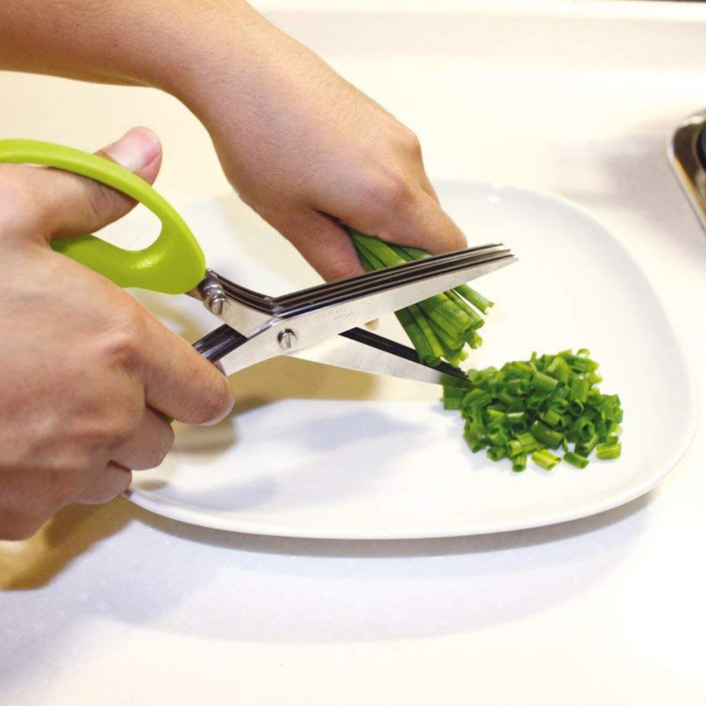 PremiumAV PremiumAV Multifunction Vegetable Stainless Steel Herbs Scissor with 3 Blades –  