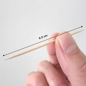 Wood Double Sided Toothpicks with Clear Plastic Storage Box