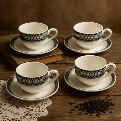 Ceramic Tea / cups and Saucer / Rakabi Set of 12 Pcs