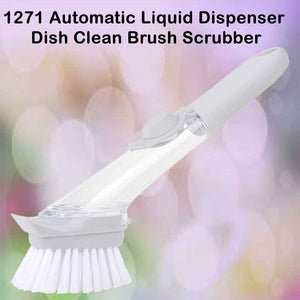 Automatic Liquid Dispenser Dish Clean Brush Scrubber