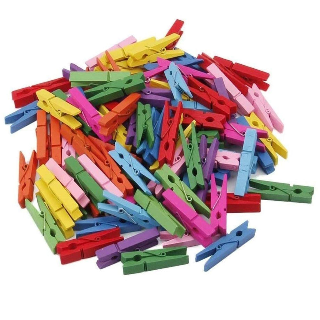 PremiumAV PremiumAV Wooden Clips for Photo Hanging & Home Decoration Pin Clips (Pack of 50) –  