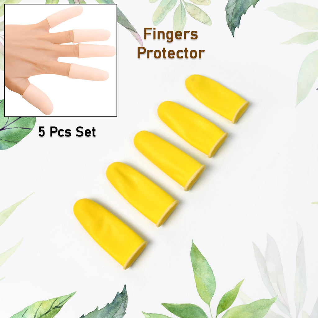 PremiumAV PremiumAV Finger Caps, Silicone Finger Protectors Sleeves (Finger Cots / 5 Pcs Set / yellow) –  