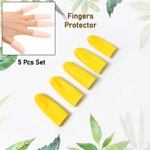 PremiumAV PremiumAV Finger Caps, Silicone Finger Protectors Sleeves (Finger Cots / 5 Pcs Set / yellow) –  