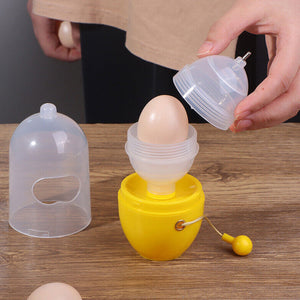 PremiumAV MANUAL EGG PULLER SCRAMBLER HOUSEHOLD WHITE EGG YOLK MIXER KITCHEN TOOL MIX MANUAL SCRAMBLER CONVENIENT WITHOUT BREAKING EGGS.  - PremiumAV