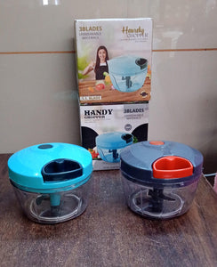 PremiumAV 3 Blades Handy Chopper and Slicer Used Widely for chopping and Slicing (450 ML / 1 Pc)  - PremiumAV