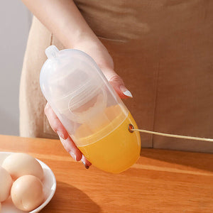 PremiumAV MANUAL EGG PULLER SCRAMBLER HOUSEHOLD WHITE EGG YOLK MIXER KITCHEN TOOL MIX MANUAL SCRAMBLER CONVENIENT WITHOUT BREAKING EGGS.  - PremiumAV