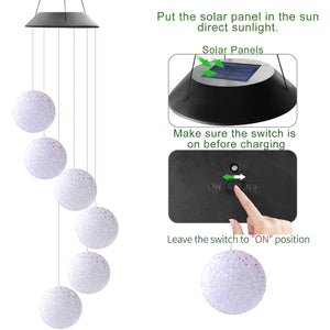 PremiumAV PremiumAV Solar Crystal Ball Color Changing Solar Powered LED Hanging Light for Patio Yard Garden Home Outdoor Night Decor, Gifts –  