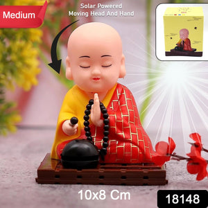 PremiumAV Solar Powered Sitting Buddha Statue,  Moving Head and Hand (1 Pc / Medium)  - PremiumAV