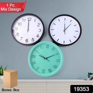 Classic Wall Clock for Home and Office – Mix Design Round 1 Pc Assorted Pattern