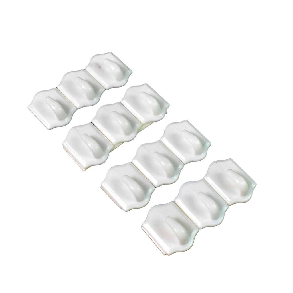 PremiumAV PremiumAV Small Adhesive Hooks for Wall Hanging Adhesive Hooks (12 pcs Set) –  