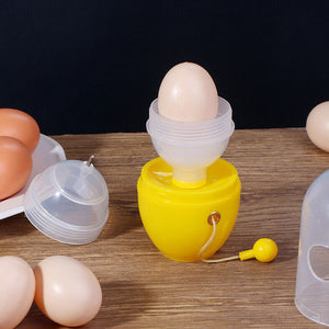 PremiumAV MANUAL EGG PULLER SCRAMBLER HOUSEHOLD WHITE EGG YOLK MIXER KITCHEN TOOL MIX MANUAL SCRAMBLER CONVENIENT WITHOUT BREAKING EGGS.  - PremiumAV