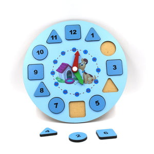 PremiumAV PremiumAV AT49 Wooden Clock Toy and game for kids and babies for playing and enjoying purposes. –  