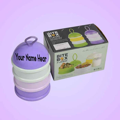 Customized 3 Layer Cute Portable Baby Food Milk Powder Storage Box Bottle Container Milk Powder Baby Food Container Bowl (Mix Color)