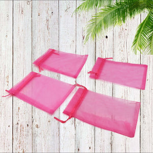PremiumAV Organza Drawstring Gift Bags  Small Mesh Pouches for Wedding, Party & Festival Favors (50 Pcs Set)  - PremiumAV