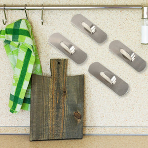 PremiumAV PremiumAV Self- Adhesive Hooks, Heavy Duty Wall Hooks Hangers Stainless Steel Waterproof Sticky Hooks for Hanging Robe Coat Towel Kitchen Bathroom and 