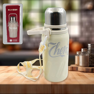 PremiumAV Stainless Steel Vacuum Insulated Water Bottle | Leak Proof Flask for Tea Coffee | Reusable Water Bottle with Hanging Strap | Bottle for Hot - PremiumAV