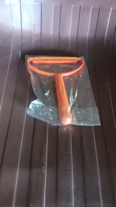 PremiumAV 2-in-1 Portable Lint Remover  Long-Handle Brush & Sticky Roller for Clothes, Furniture & Carpets (1 Pc)  - PremiumAV