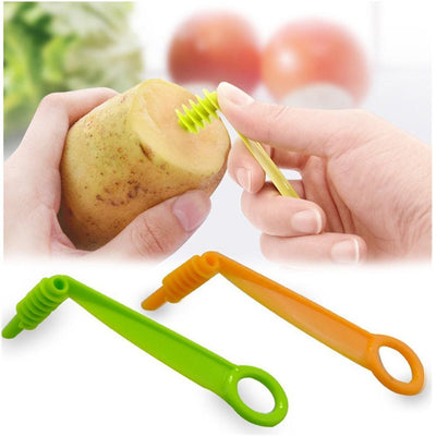 Kitchen Plastic Vegetables Spiral Cutter  /  Spiral Knife  /  Spiral Screw Slicer