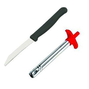 Stainless Steel Electronic Gas Lighter and Knife (2 in 1)  - PremiumAV