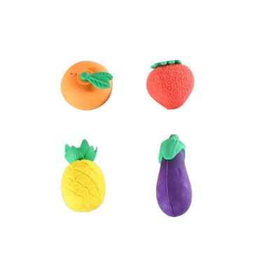 PremiumAV Mini Cute Veg & Fruit Erasers  3D Colorful Eraser Set for Kids (4 Pc)