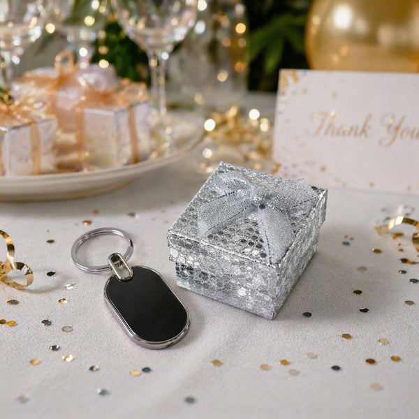Premium metal keychain featuring sleek modern design