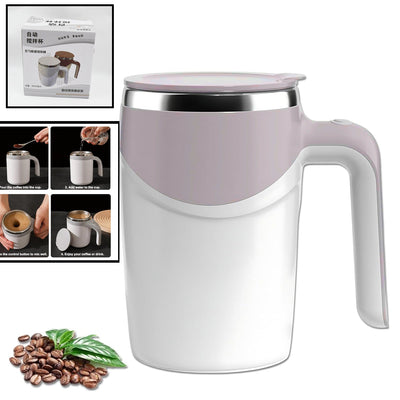 PremiumAV Stirring Coffee Mug | Magnetic Stirring Coffee Cup | Stainless Steel Mug for Milk | Travel Mixing Cup | Self Stirring Coffee Mug, Suitable f