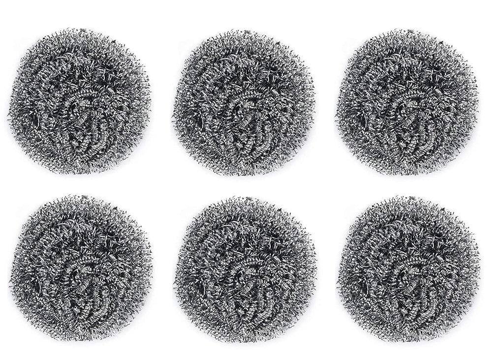 PremiumAV PremiumAV Round Shape Stainless Steel Scrubber (Pack of 6) –  