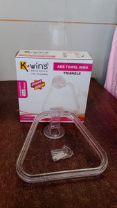 PremiumAV Unbreakable ABS Square Towel Ring Wall Mounted Stand / Holder (1 Pc)  - PremiumAV