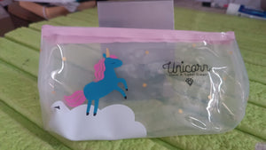 PremiumAV Transparent Unicorn Pencil Zip Pouch Bag (1 Pc)  - PremiumAV