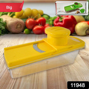 Big Multipurpose Vegetable and Fruit Slicer (Yellow / 1 Pc)