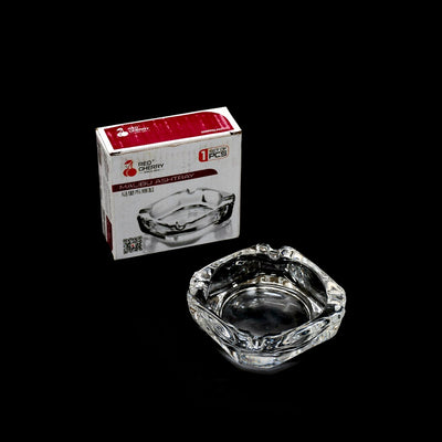 PremiumAV Glass Brunswick Crystal Quality Cigar Cigarette Ashtray Round Tabletop for Home Office Indoor Outdoor Home Decor