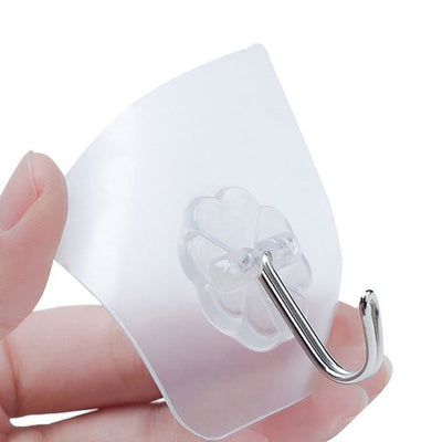 PremiumAV 100PC MULTIPURPOSE STRONG SMALL STAINLESS STEEL ADHESIVE WALL HOOKS