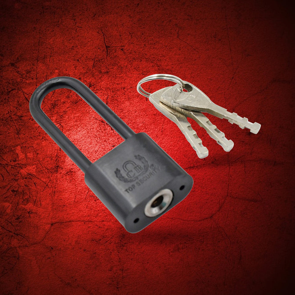 PremiumAV PremiumAV Lock with Key Metal Locker 1 Set Padlock Mini Padlock Beam Plastic, Copper Alloy, Iron Alloy Black Metal Storage Cabinet Safety Padlock 3 Ad 