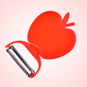 PremiumAV Apple-Shaped Folding Peeler  Compact & Easy Veg Peeling - PremiumAV