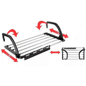 PremiumAV Steel Small Hanging Rack Cloth Drying Rack for Home, Balcony, and Window