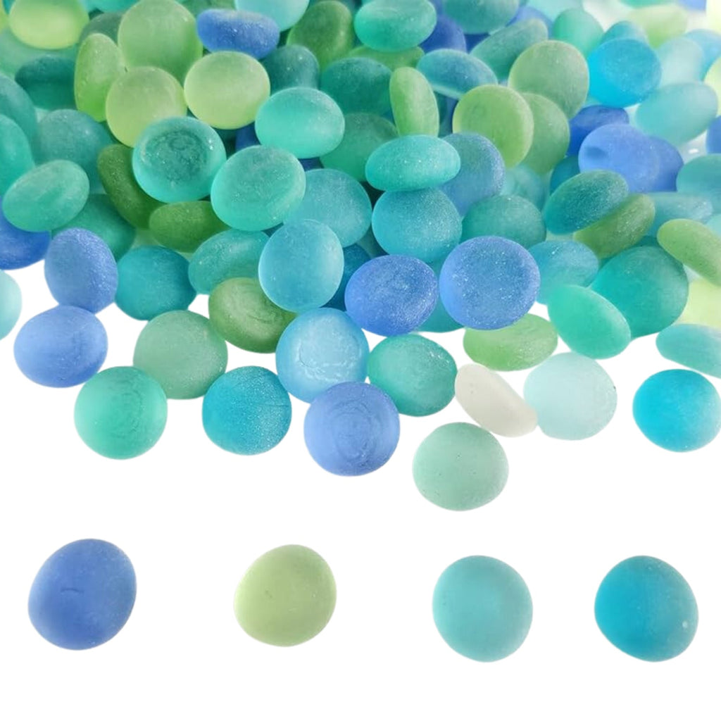 PremiumAV PremiumAV Glass Gem Stone, Flat Round Marbles Pebbles for Vase Fillers, Attractive pebbles for Aquarium Fish Tank. –  